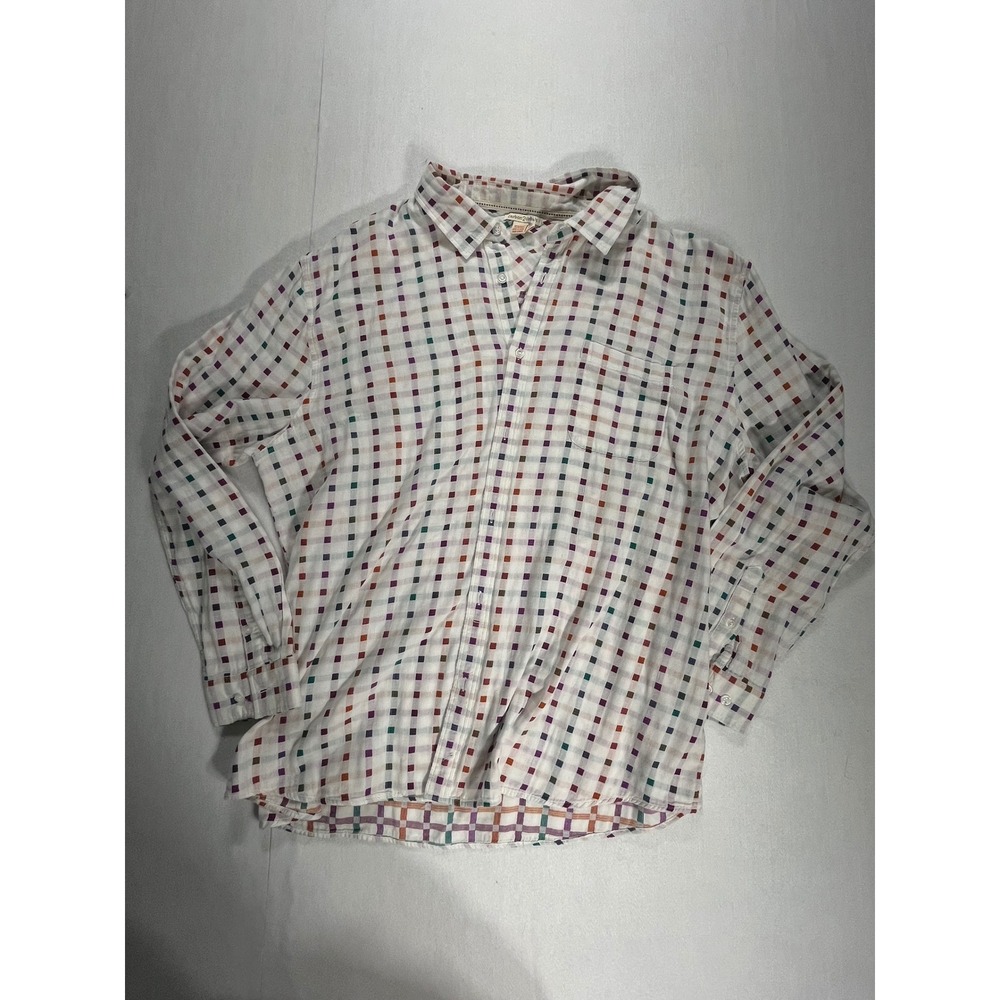 Carbon 2 Cobalt Men's XXLarge Plaid Button Down Shirt Long Sleeve Casual Comfort